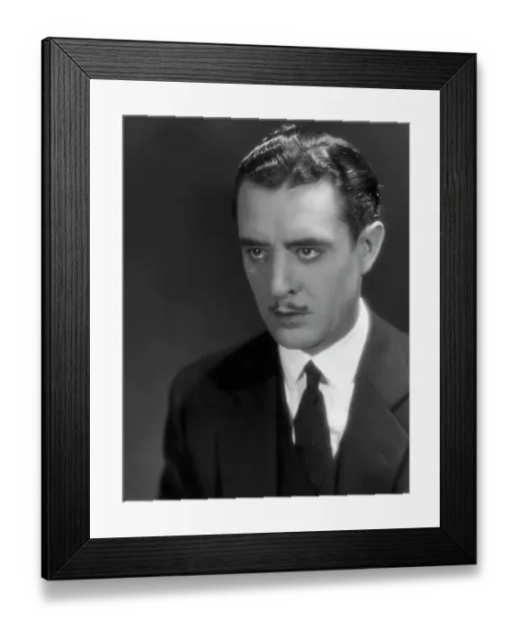 Framed Print : Portrait Of Actor John Gilbert W / Mustach Framed Print : Portrait Of Actor John Gilbert W / Mustach