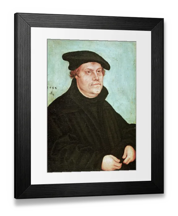 Framed Print : Portrait of Martin Luther by Lucas Cranach the Elder
