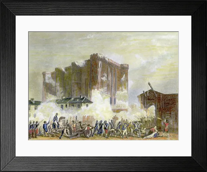 Framed Print : Color Engraving of the Siege of the Bastille Framed Print : Color Engraving of the Siege of the Bastille