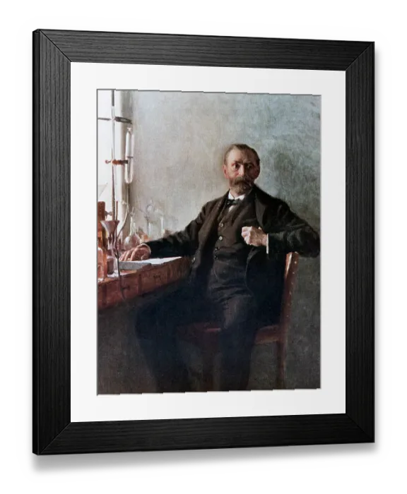 Framed Print : Portrait of Alfred Nobel In His Laboratory by Emil Osterman Framed Print : Portrait of Alfred Nobel In His Laboratory by Emil Osterman