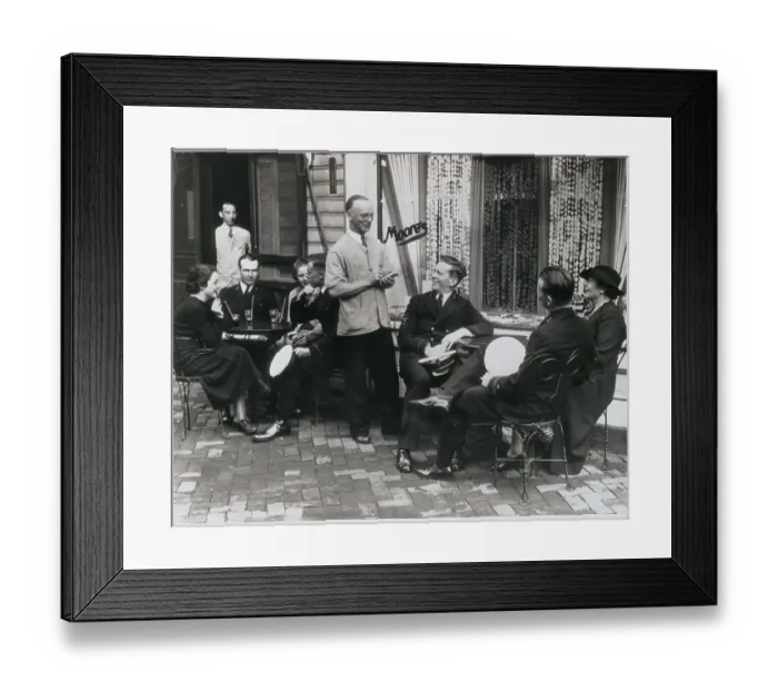 Framed Print : Navy Officers Drinking Outdoors Framed Print : Navy Officers Drinking Outdoors
