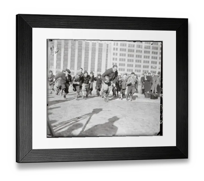 Framed Print : Red Grange Training Children Framed Print : Red Grange Training Children