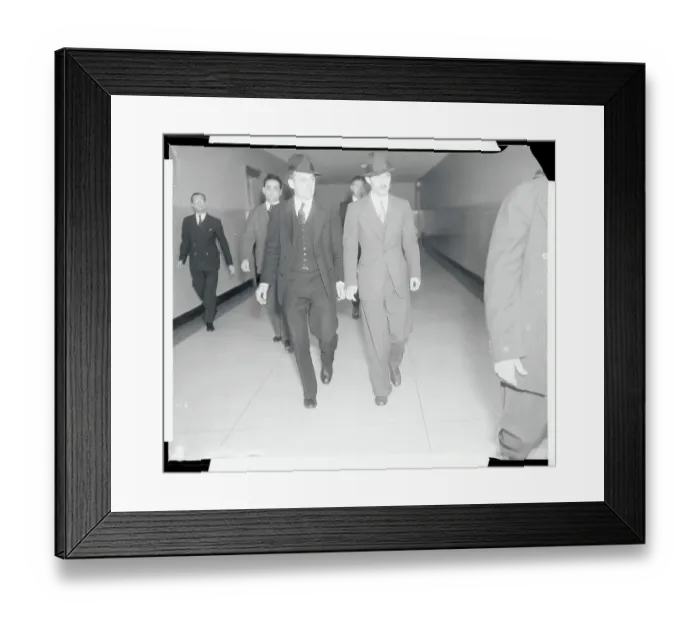 Framed Print : Men Attending Hauptmann Trial Framed Print : Men Attending Hauptmann Trial