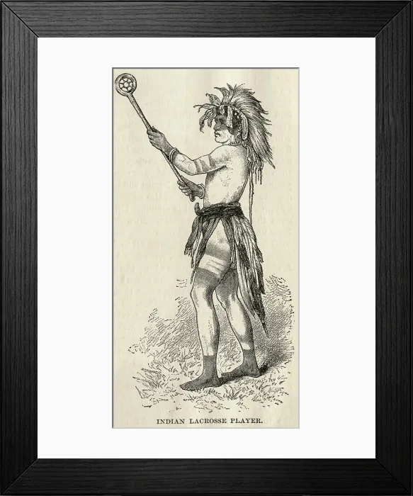Framed Print : Indian Lacrosse Player Framed Print : Indian Lacrosse Player
