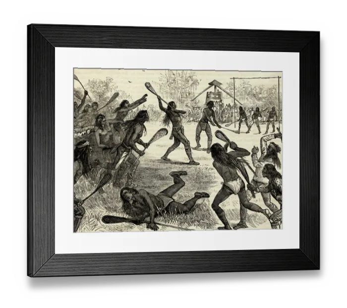 Framed Print : Indians Playing Lacrosse Framed Print : Indians Playing Lacrosse