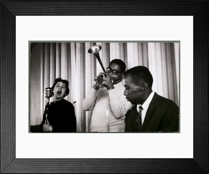 Framed Print : Portrait of Dizzy Gillespie Performing Framed Print : Portrait of Dizzy Gillespie Performing