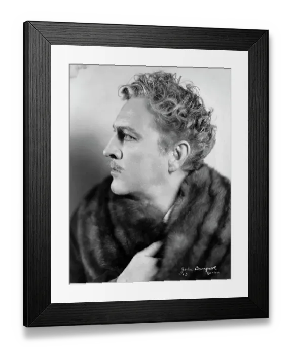 Framed Print : Profile Portrait of American Actor John Barrymore Framed Print : Profile Portrait of American Actor John Barrymore
