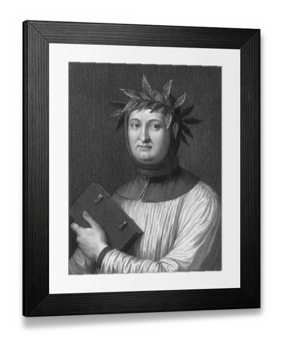 Framed Print : Portrait of Petrarch by Robert Hart Framed Print : Portrait of Petrarch by Robert Hart