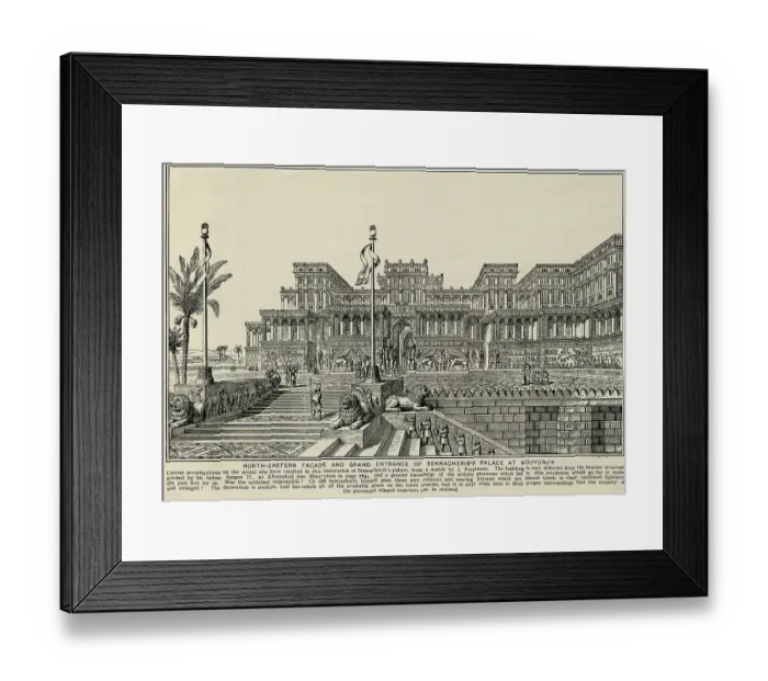 Framed Print : Exterior View of Sennacheribs Palace at Kuyunjik Framed Print : Exterior View of Sennacheribs Palace at Kuyunjik