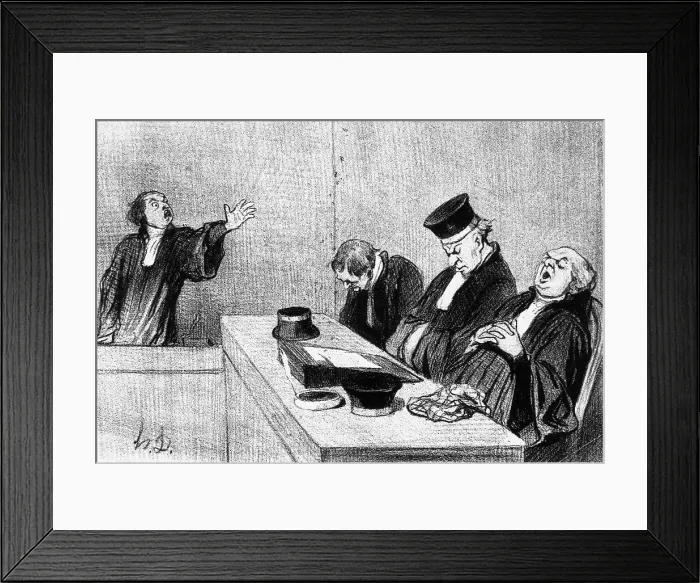Framed Print : Lawyers Falling Asleep Before Judge Framed Print : Lawyers Falling Asleep Before Judge