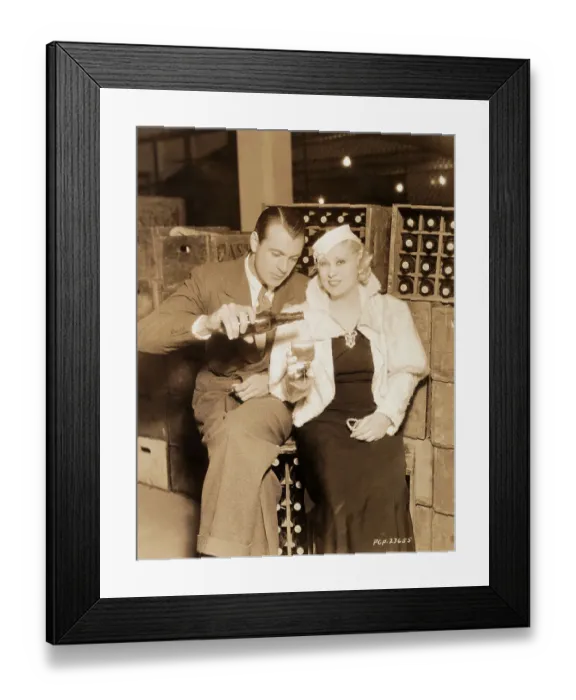 Framed Print : Gary Cooper with Mae West