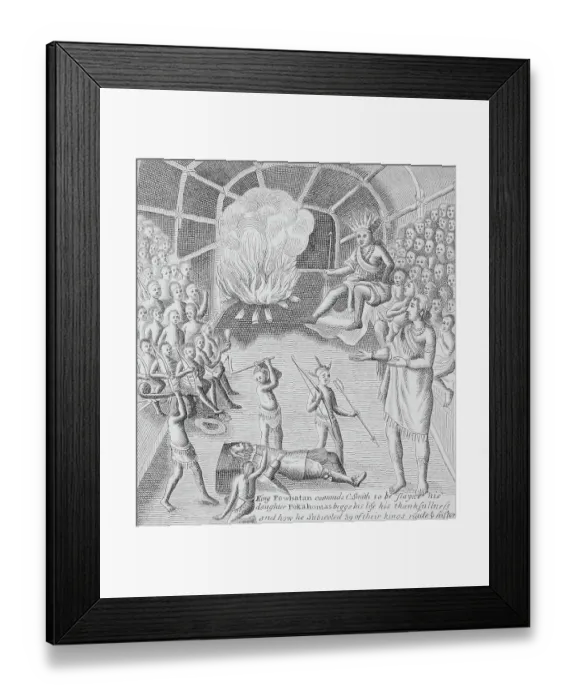 Framed Print : King Powhatan and Pocahontas Framed Print : King Powhatan and Pocahontas