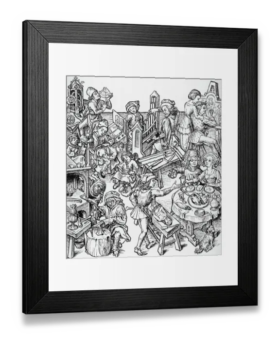 Framed Print : People Living in Medieval Life Framed Print : People Living in Medieval Life