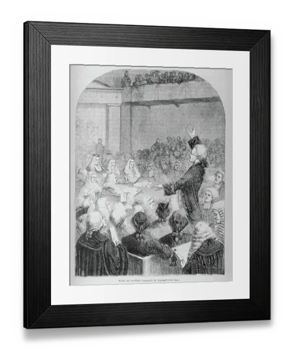 Framed Print : Trial of Warren Hastings Framed Print : Trial of Warren Hastings