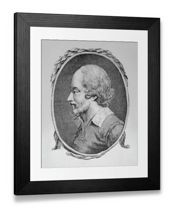 Framed Print : Oval Portrait of William Shakespeare Framed Print : Oval Portrait of William Shakespeare