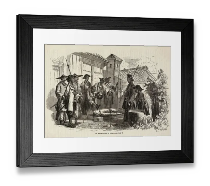 Framed Print : Victim Receiving Water Torture Framed Print : Victim Receiving Water Torture