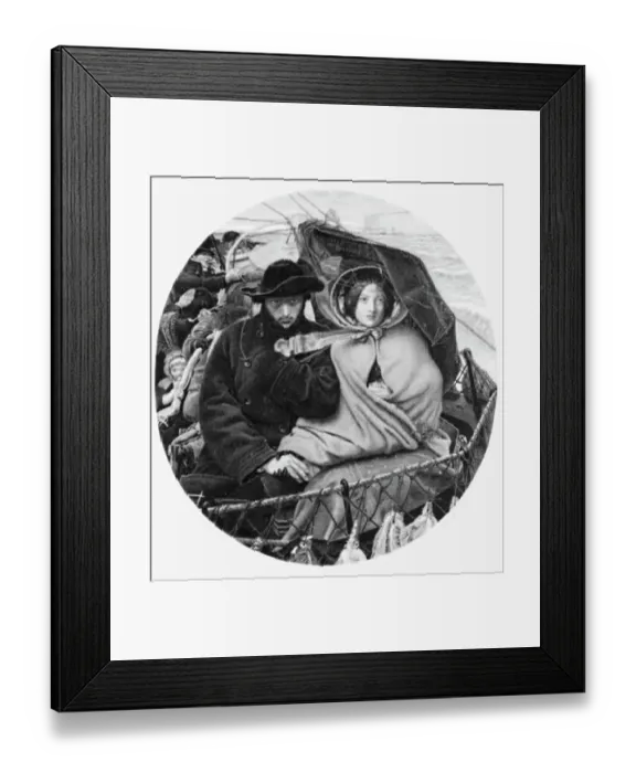 Framed Print : Family Sailing Away From England Framed Print : Family Sailing Away From England