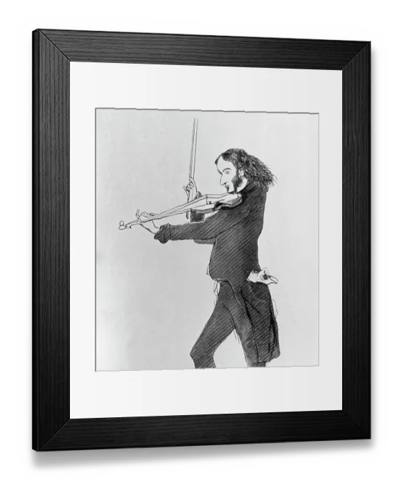 Framed Print : Nicolo Paganini Playing Violin Framed Print : Nicolo Paganini Playing Violin