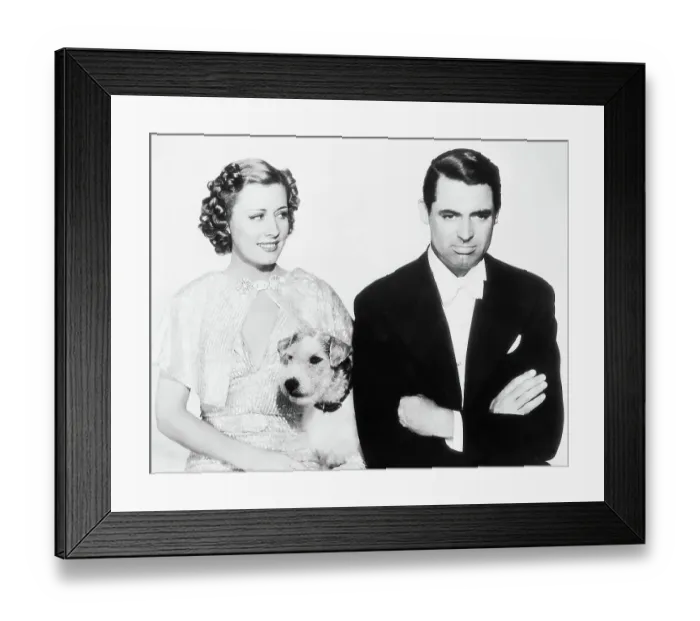 Framed Print : Irene Dunne and Cary Grant with Asta