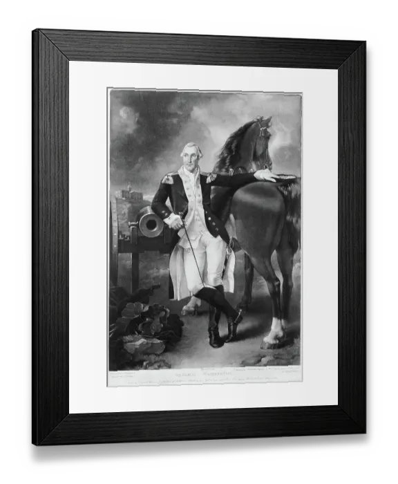 Framed Print : General George Washington W / Horse / Painti Framed Print : General George Washington W / Horse / Painti