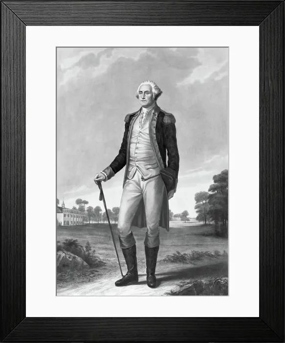 Framed Print : Painting of George Washington by George Hicks Framed Print : Painting of George Washington by George Hicks