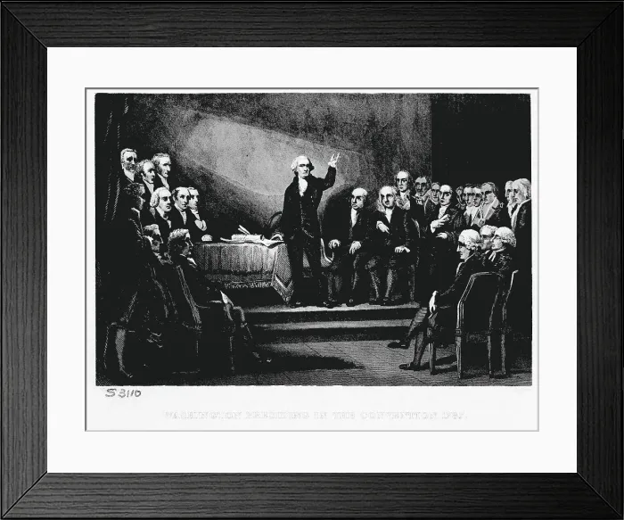 Framed Print : Washington Presiding in the Convention 1787 Print Framed Print : Washington Presiding in the Convention 1787 Print
