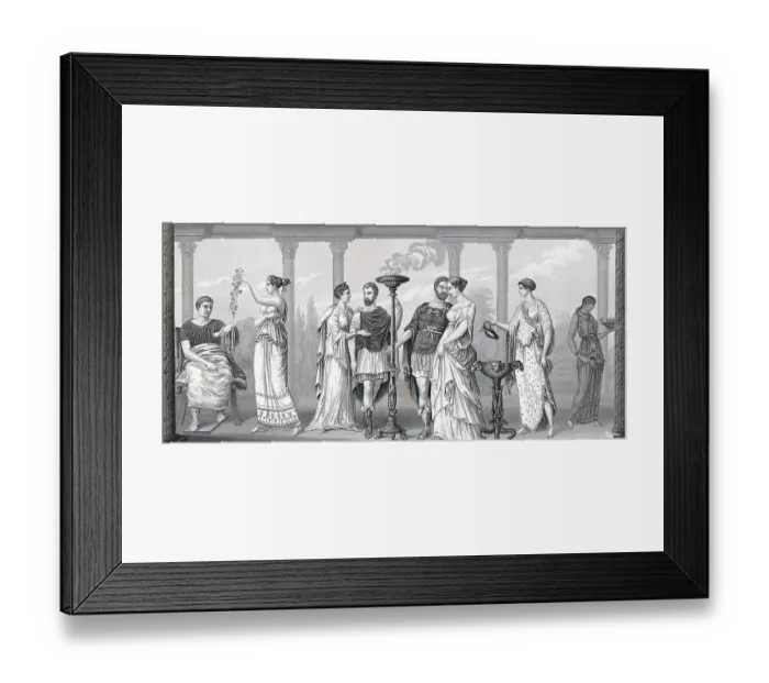 Framed Print : Engraving Of Ancient Greco-Roman Dress Framed Print : Engraving Of Ancient Greco-Roman Dress