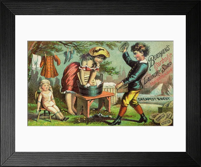 Framed Print : Lithographic For Laundry Soap / Ca. 1880 Framed Print : Lithographic For Laundry Soap / Ca. 1880