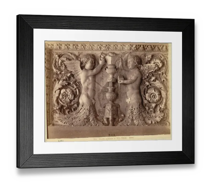 Framed Print : Sculpture / Cherubs Pouring Water W / Vase Framed Print : Sculpture / Cherubs Pouring Water W / Vase