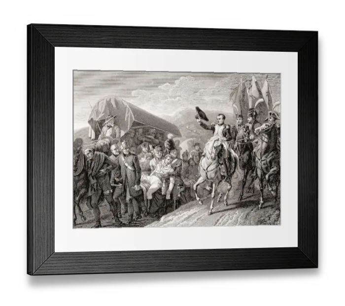 Framed Print : Napoleon Honoring The Courageous Wounded Framed Print : Napoleon Honoring The Courageous Wounded