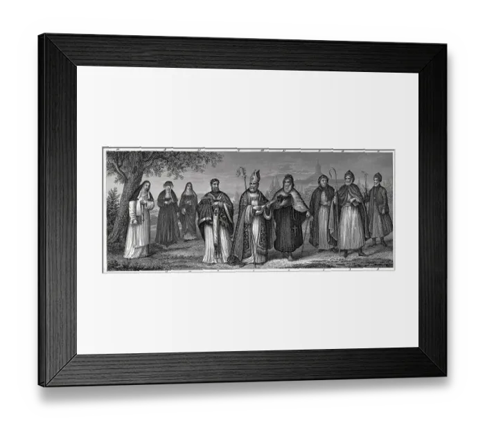 Framed Print : Engraving Of Various Orders Dress Framed Print : Engraving Of Various Orders Dress