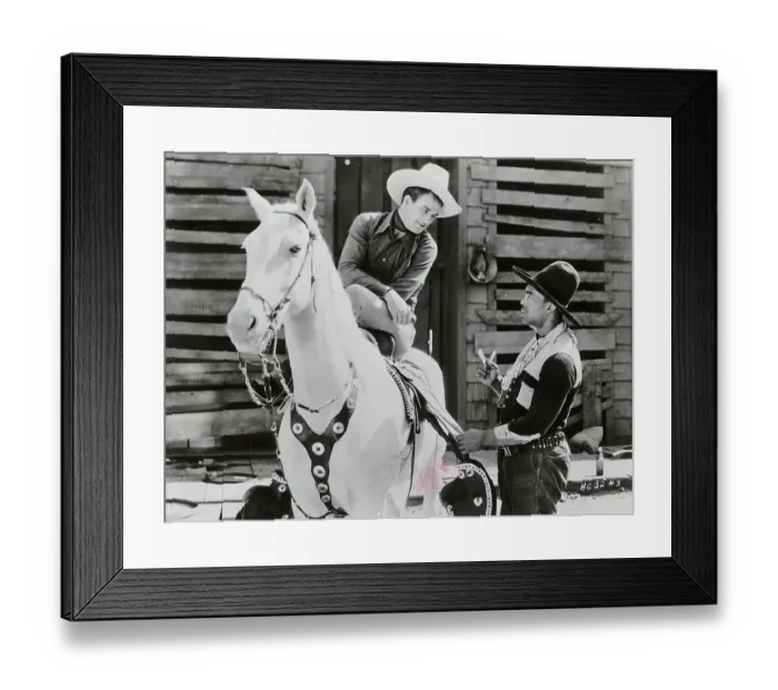 Framed Print : John Wayne On Horse / Movie / Black Cowboy Framed Print : John Wayne On Horse / Movie / Black Cowboy