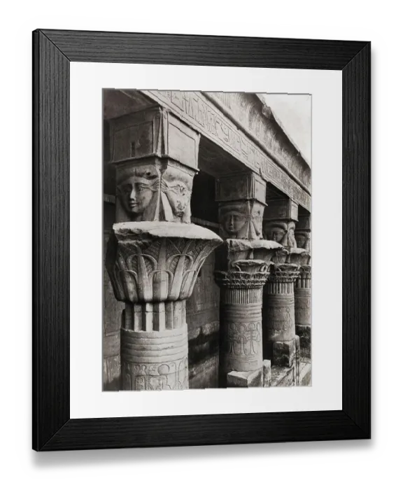 Framed Print : Columns, Temple of Hathor at Philae Framed Print : Columns, Temple of Hathor at Philae