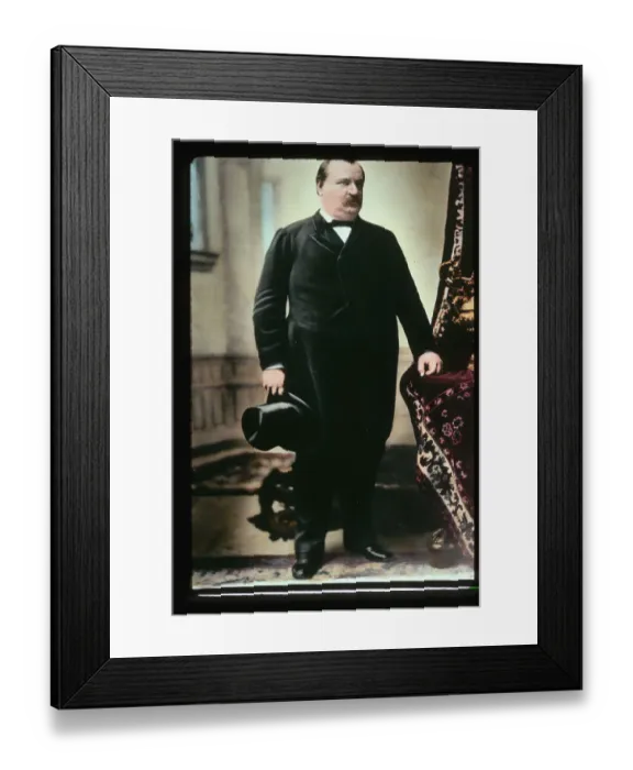 Framed Print : Painted Portrait of Grover Cleveland Framed Print : Painted Portrait of Grover Cleveland