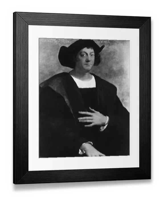 Framed Print : Portrait of Christopher Columbus by Sebastiano del Piombo Framed Print : Portrait of Christopher Columbus by Sebastiano del Piombo