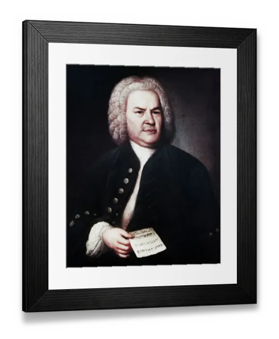 Framed Print : Portrait of J.S. Bach by Elias Gottlob Haussmann Framed Print : Portrait of J.S. Bach by Elias Gottlob Haussmann