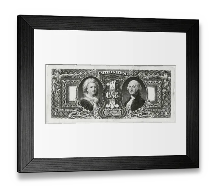 Framed Print : Back of the 1896 Silver Certificate Framed Print : Back of the 1896 Silver Certificate