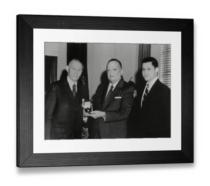 Framed Print : J. Edgar Hoover Handing Out Anniversary Award Framed Print : J. Edgar Hoover Handing Out Anniversary Award