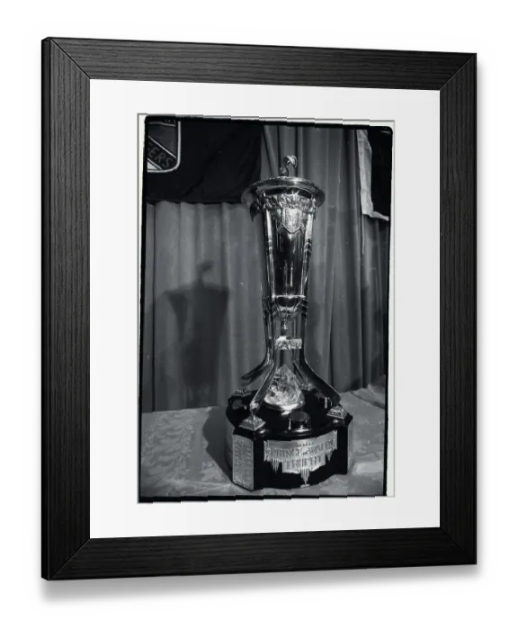 Framed Print : Hockey Trophy Standing on Table Framed Print : Hockey Trophy Standing on Table