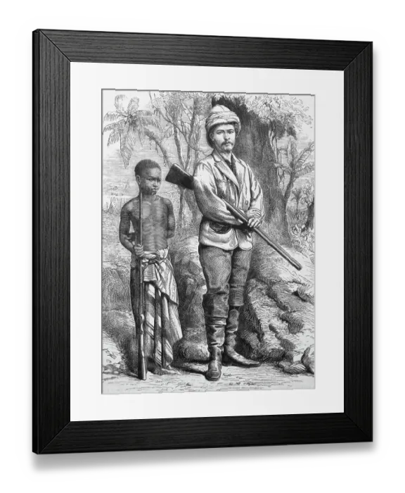 Framed Print : Henry Morton Stanley Meeting with David Livingstone Framed Print : Henry Morton Stanley Meeting with David Livingstone