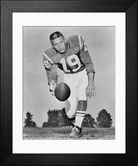 Framed Print : Johnny Unitas Throwing Football Framed Print : Johnny Unitas Throwing Football