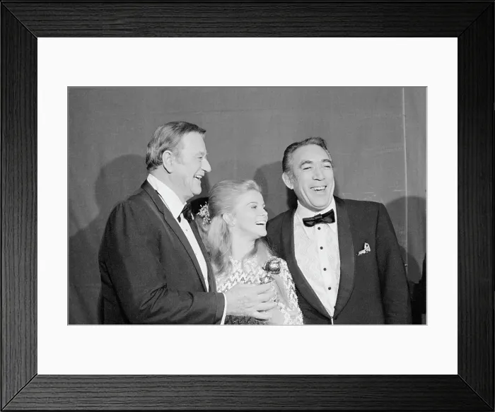 Framed Print : John Wayne, Anthony Quinn and Ann-Margret Framed Print : John Wayne, Anthony Quinn and Ann-Margret
