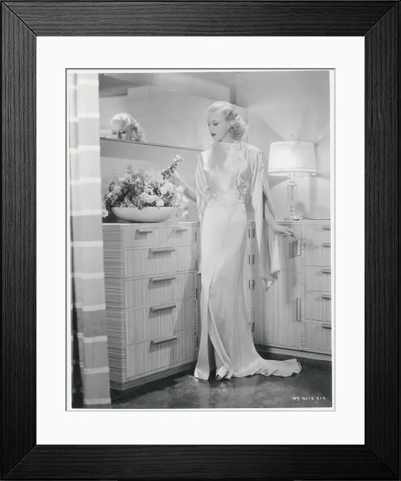 Framed Print : Ginger Rogers Wearing Satin Negligee Framed Print : Ginger Rogers Wearing Satin Negligee