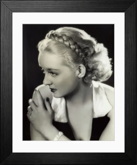 Framed Print : Actress Bette Davis Wearing Hairstyle by Percy Westmore