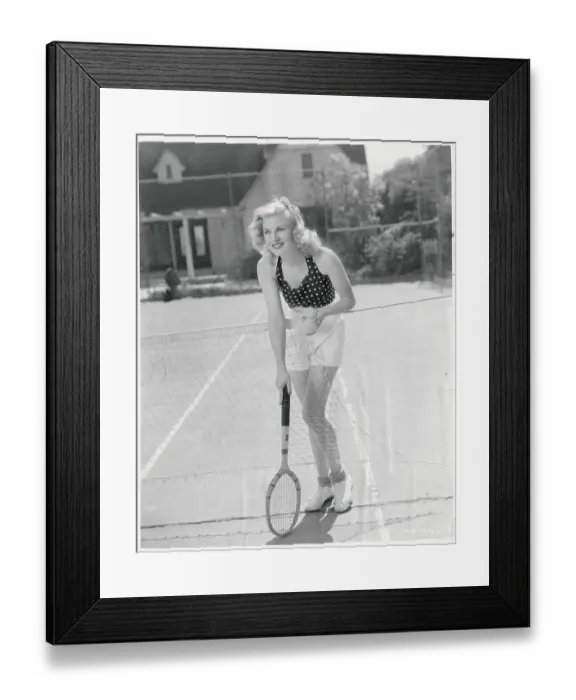 Framed Print : Ginger Rogers on Tennis Court Framed Print : Ginger Rogers on Tennis Court