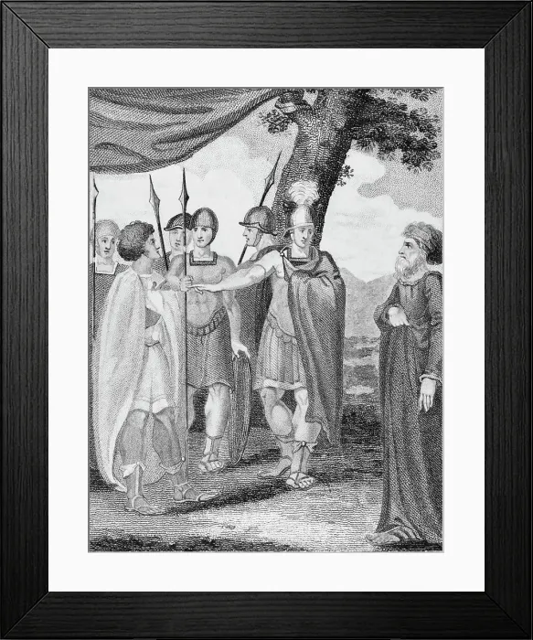 Framed Print : Drawing of Military Outdoor Scene from Titus Andronicus Framed Print : Drawing of Military Outdoor Scene from Titus Andronicus