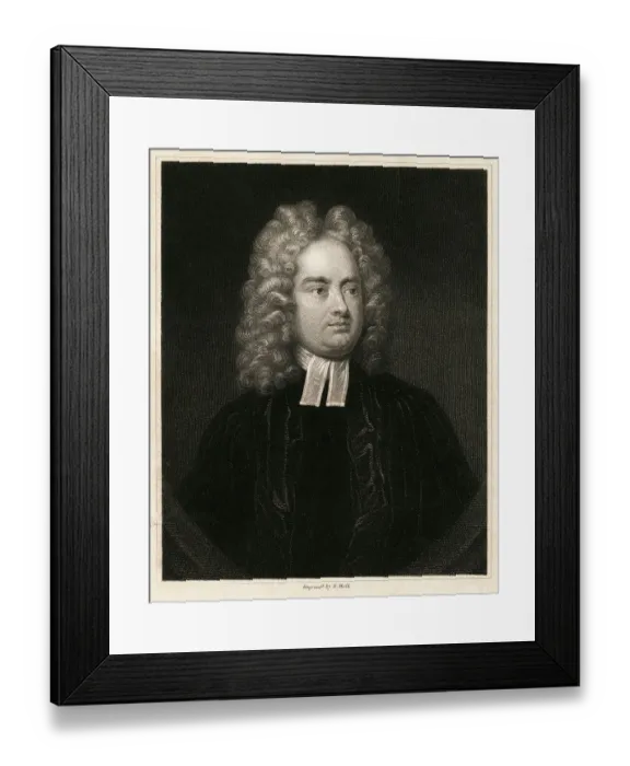 Framed Print : Portrait of Jonathan Swift by Benjamin Holl Framed Print : Portrait of Jonathan Swift by Benjamin Holl