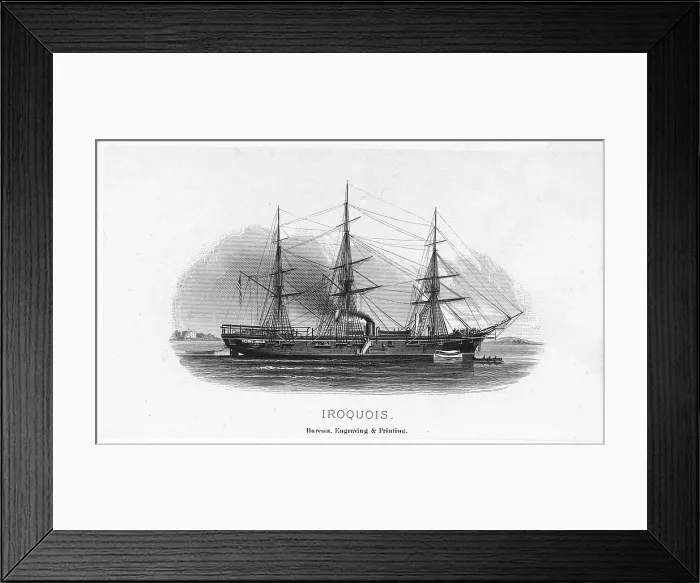 Framed Print : Engraving / Steamship Iroquois Framed Print : Engraving / Steamship Iroquois