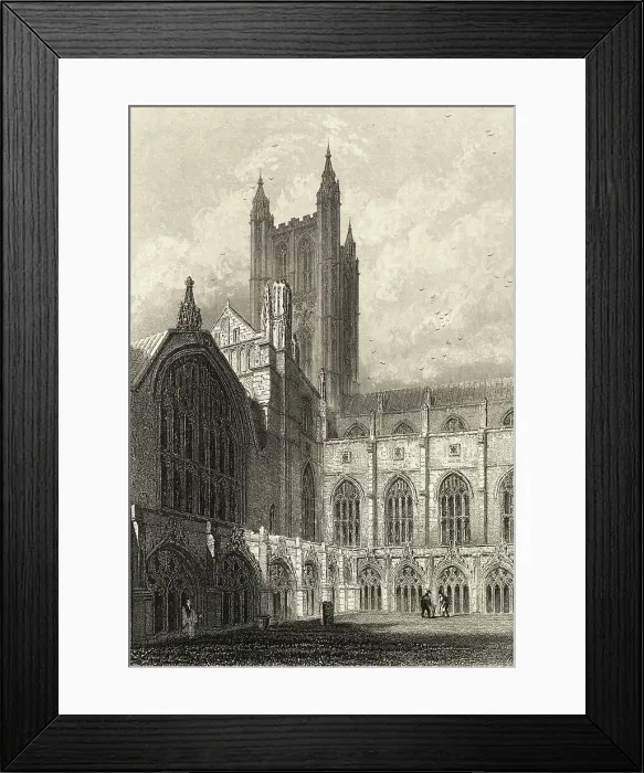 Framed Print : Print of Canterbury Cathedral Framed Print : Print of Canterbury Cathedral