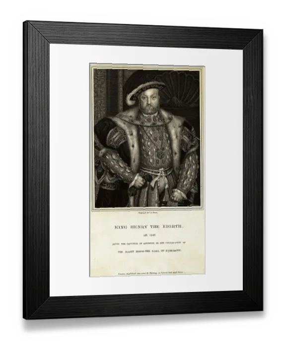 Framed Print : Portrait of Henry VIII, Earl of Egremont Framed Print : Portrait of Henry VIII, Earl of Egremont
